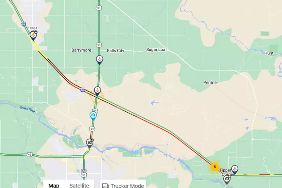 Report of a Backup on I84 Near Twin Falls Due to Animal Waste on the Road